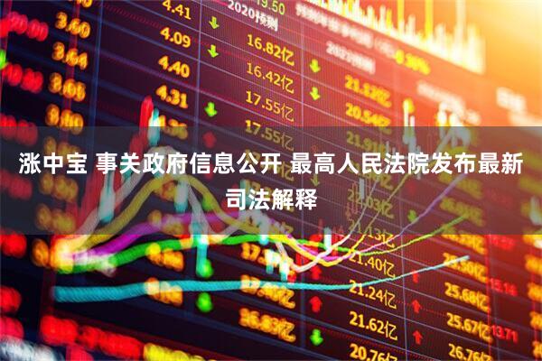 涨中宝 事关政府信息公开 最高人民法院发布最新司法解释