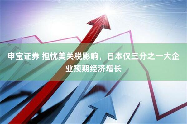 申宝证券 担忧美关税影响，日本仅三分之一大企业预期经济增长