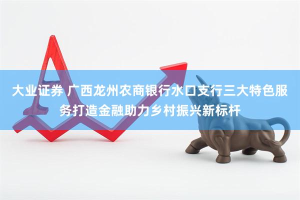 大业证券 广西龙州农商银行水口支行三大特色服务打造金融助力乡村振兴新标杆