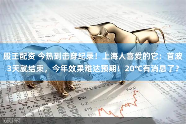 股王配资 今热到击穿纪录！上海人喜爱的它：首波3天就结束，今年效果难达预期！20℃有消息了？