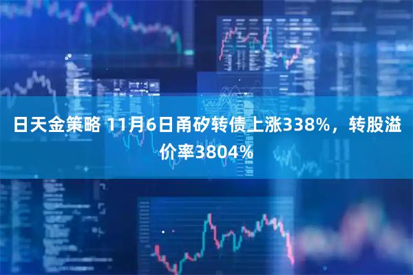 日天金策略 11月6日甬矽转债上涨338%，转股溢价率3804%